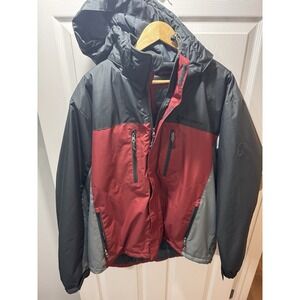 Free Country Men's Yellow Red & Black Ski Jacket Size XL Insulated Winter Coat
